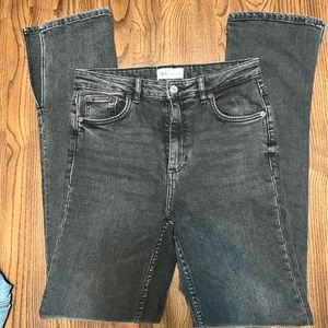 Zara split hem jeans